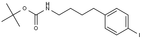 tert-butyl (4-(4-iodophenyl)butyl)carbamate 结构式