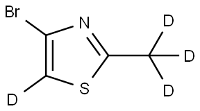 4-bromo-2-(methyl-d3)thiazole-5-d Structure