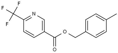 (4-Methylphenyl)methyl 6-(trifluoromethyl)-3-pyridinecarboxylate 结构式