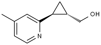 ((1S,2S)-2-(4-methylpyridin-2-yl)cyclopropyl)methanol Struktur