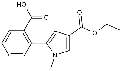 2-(4-(乙氧基羰基)-1-甲基-1H-吡咯-2-基)苯甲酸, 1648881-25-7, 结构式