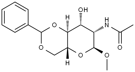 METHYL2-ACETAMIDO-4,6-O-BENZYLIDENE-2-DEOXY-B-D-GLUCOPYRANOSIDE, 16727-56-3, 结构式