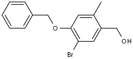 (4-(benzyloxy)-5-bromo-2-methylphenyl)methanol Structure