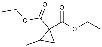 1,1-Cyclopropanedicarboxylic acid, 2-methyl-, 1,1-diethyl ester 化学構造式