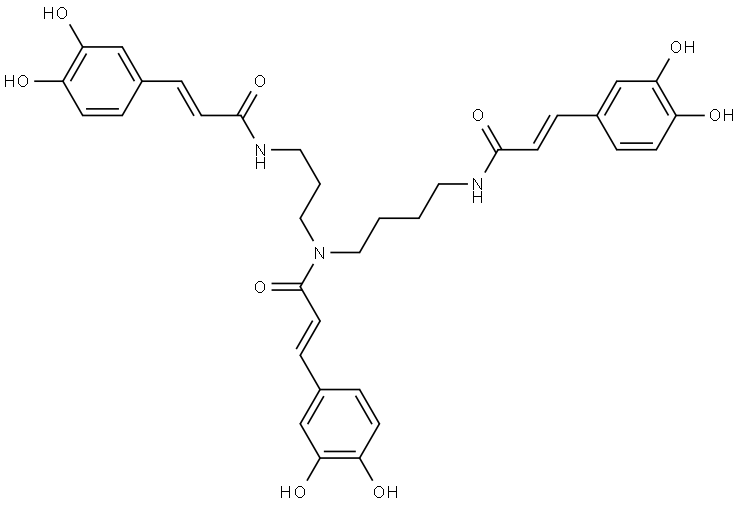 N1,N5,N10-tricaffeoylspermidine Struktur