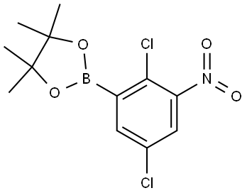 2-(2,5-dichloro-3-nitrophenyl)-4,4,5,5-tetramethyl-1,3,2-dioxaborolane,1679357-85-7,结构式