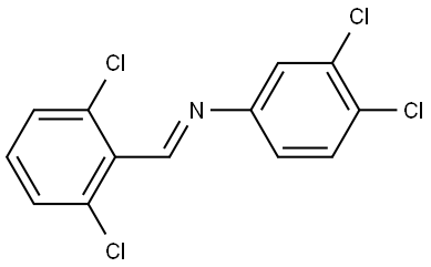 (E)-1-(2,6-dichlorophenyl)-N-(3,4-dichlorophenyl)methanimine Struktur