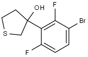 3-(3-Bromo-2,6-difluorophenyl)tetrahydrothiophene-3-ol Structure