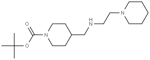 tert-butyl 4-(((2-(piperidin-1-yl)ethyl)amino)methyl)piperidine-1-carboxylate 结构式