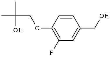3-Fluoro-4-(2-hydroxy-2-methylpropoxy)benzenemethanol 结构式