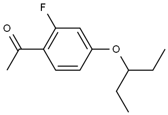 1-[4-(1-Ethylpropoxy)-2-fluorophenyl]ethanone Structure