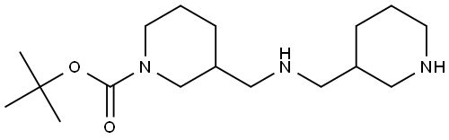 tert-butyl 3-(((piperidin-3-ylmethyl)amino)methyl)piperidine-1-carboxylate 结构式