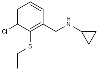 3-Chloro-N-cyclopropyl-2-(ethylthio)benzenemethanamine 结构式