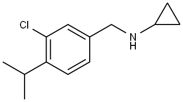 3-Chloro-N-cyclopropyl-4-(1-methylethyl)benzenemethanamine 结构式