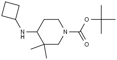 tert-butyl 4-(cyclobutylamino)-3,3-dimethylpiperidine-1-carboxylate Structure