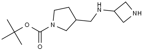 tert-butyl 3-((azetidin-3-ylamino)methyl)pyrrolidine-1-carboxylate 结构式