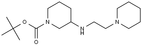 tert-butyl 3-((2-(piperidin-1-yl)ethyl)amino)piperidine-1-carboxylate Structure