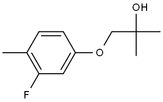 1-(3-Fluoro-4-methylphenoxy)-2-methyl-2-propanol 结构式