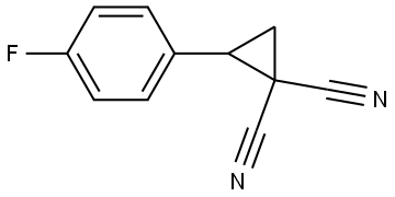 2-(4-Fluorophenyl)cyclopropane-1,1-dicarbonitrile Structure