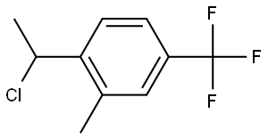 1-(1-Chloroethyl)-2-methyl-4-(trifluoromethyl)benzene 结构式