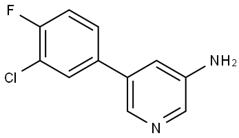5-(3-Chloro-4-fluorophenyl)-3-pyridinamine 结构式