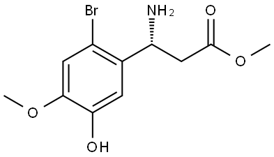 Methyl (βR)-β-amino-2-bromo-5-hydroxy-4-methoxybenzenepropanoate Structure