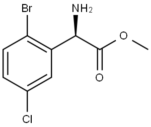METHYL (2R)-2-AMINO-2-(2-BROMO-5-CHLOROPHENYL)ACETATE 结构式