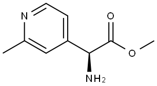 methyl (S)-2-amino-2-(2-methylpyridin-4-yl)acetate 化学構造式