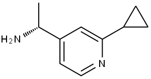 (R)-1-(2-环丙基吡啶-4-基)乙胺, 1704722-20-2, 结构式