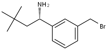 (S)-1-(3-(bromomethyl)phenyl)-3,3-dimethylbutan-1-amine Structure