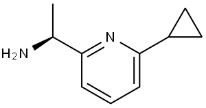 (S)-1-(6-环丙基吡啶-2-基)乙胺 结构式