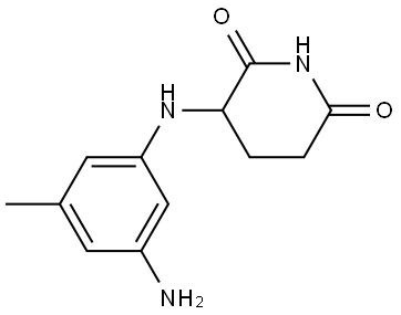 3-(3-amino-5-methylanilino)piperidine-2,6-dione Structure