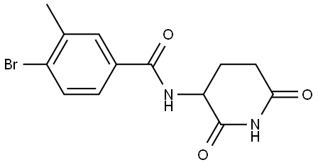 4-bromo-N-(2,6-dioxopiperidin-3-yl)-3-methylbenzamide Struktur