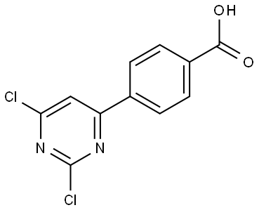 4-(2,6-dichloropyrimidin-4-yl)benzoic acid Struktur