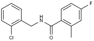 N-[(2-Chlorophenyl)methyl]-4-fluoro-2-methylbenzamide 结构式