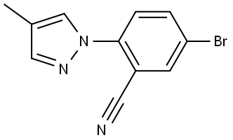 5-bromo-2-(4-methyl-1H-pyrazol-1-yl)benzonitrile Structure