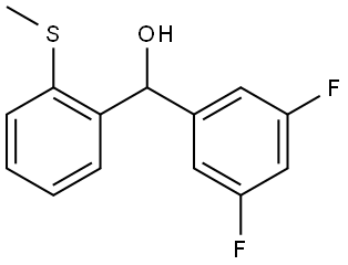 (3,5-difluorophenyl)(2-(methylthio)phenyl)methanol 结构式