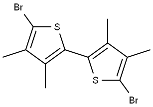 5,5'-二溴-3,3',4,4'-四甲基-2,2'-联噻吩 结构式