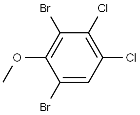 1,3-dibromo-4,5-dichloro-2-methoxybenzene,174913-57-6,结构式