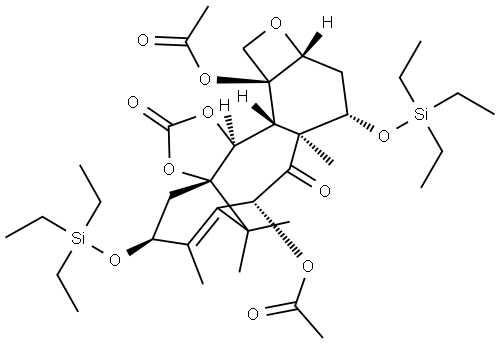 1,2-O,O-Carbonyl-7,13-O,O-bis(triethylsilyl)-2-debenzoylbaccatin III Structure