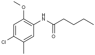 N-(4-Chloro-2-methoxy-5-methylphenyl)pentanamide 结构式