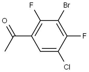 1-(3-Bromo-5-chloro-2,4-difluorophenyl)ethanone 结构式