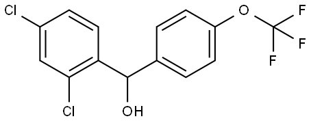 (2,4-dichlorophenyl)(4-(trifluoromethoxy)phenyl)methanol Struktur