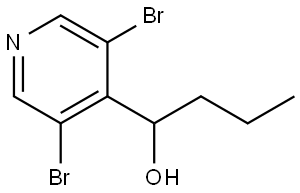 3,5-Dibromo-α-propyl-4-pyridinemethanol 结构式