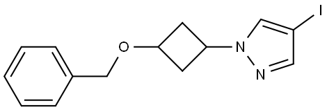 1H-Pyrazole, 4-iodo-1-[3-(phenylmethoxy)cyclobutyl]- Structure