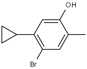 4-Bromo-5-cyclopropyl-2-methylphenol 结构式