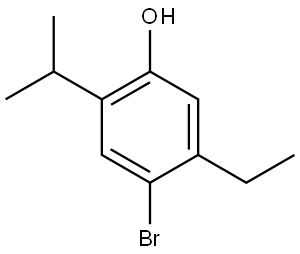 4-Bromo-5-ethyl-2-(1-methylethyl)phenol Structure