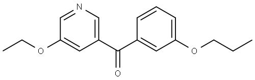 (5-Ethoxy-3-pyridinyl)(3-propoxyphenyl)methanone 结构式