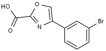 4-(3-Bromo-phenyl)-oxazole-2-carboxylic acid Struktur