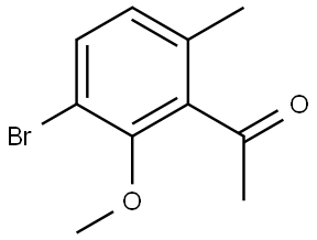 1-(3-Bromo-2-methoxy-6-methylphenyl)ethanone 结构式